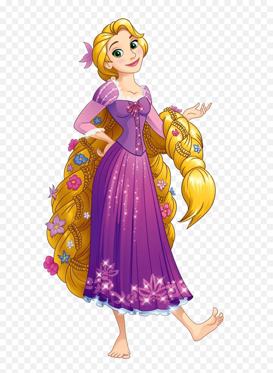 Download Flower Haired Rapunzel - Rapunzel Png,Rapunzel Transparent Background