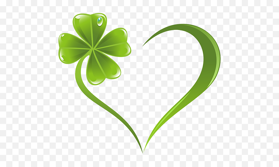 Fourleaf Clover Tattoo Heart Plant For St Patricks - Girly Png,Four Leaf Clover Transparent