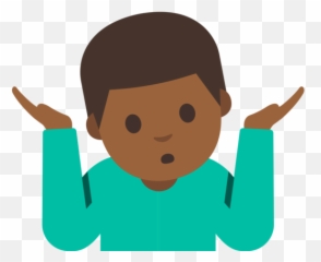 Medium - Brown Shoulder Shrug Emoji Png,Shrug Emoji Png