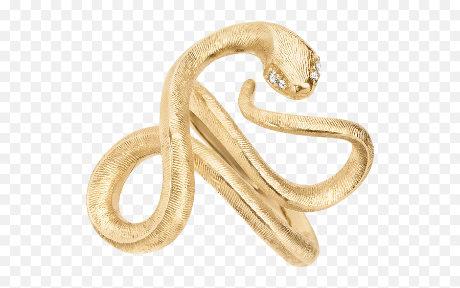 Lynggaard Snakes Ring In 18k Yellow Gold And Diamonds Twvs - Serpent Png,Snakes Png