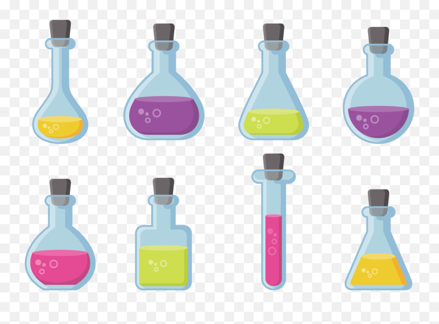 Beaker And Flask Icons Vector 160974 Art - Vector Of Flask Png,Chemistry Icon Vector