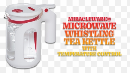 Miracleware Microwave Whistling Tea Kettle 25oz - Electric Water Boiler png