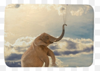 Bath Mat Elephant Flying With Balloon - PIXERSUS Funny Thursday Quotes png