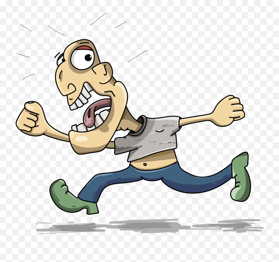 Cartoon Running Man In Panic - Free Cliparts Png,Panic Png