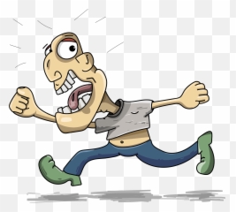 Cartoon Running Man In Panic - Free Cliparts Png,Panic Png