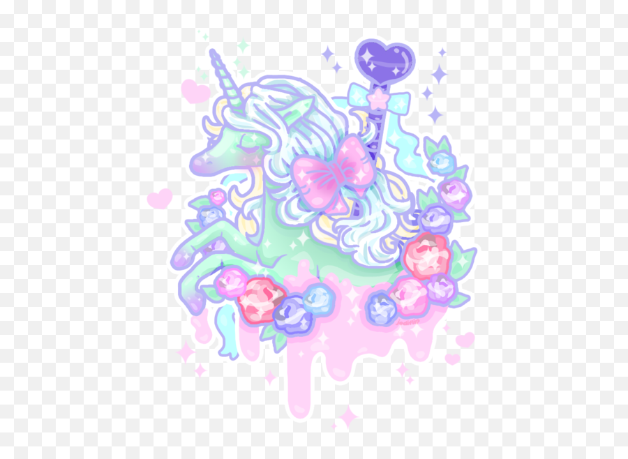 Unicorn Pastel And Cute Image - Unicornio Pastel Goth Portable Network Graphics Png,Pastel Goth Png