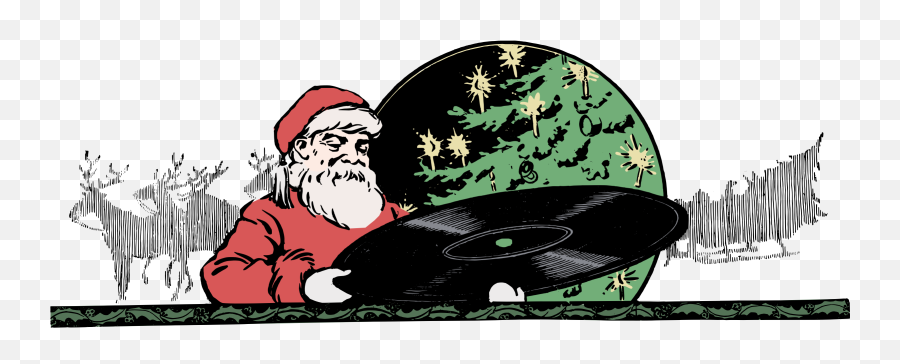 Download Phonograph Record Computer Icons Music Lp - Santa Listening To Records Png,Png Phonographic