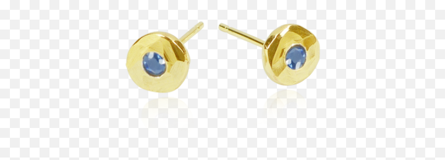 Blue Sapphire Gold Nugget Stud - Earrings Png,Gold Nugget Png