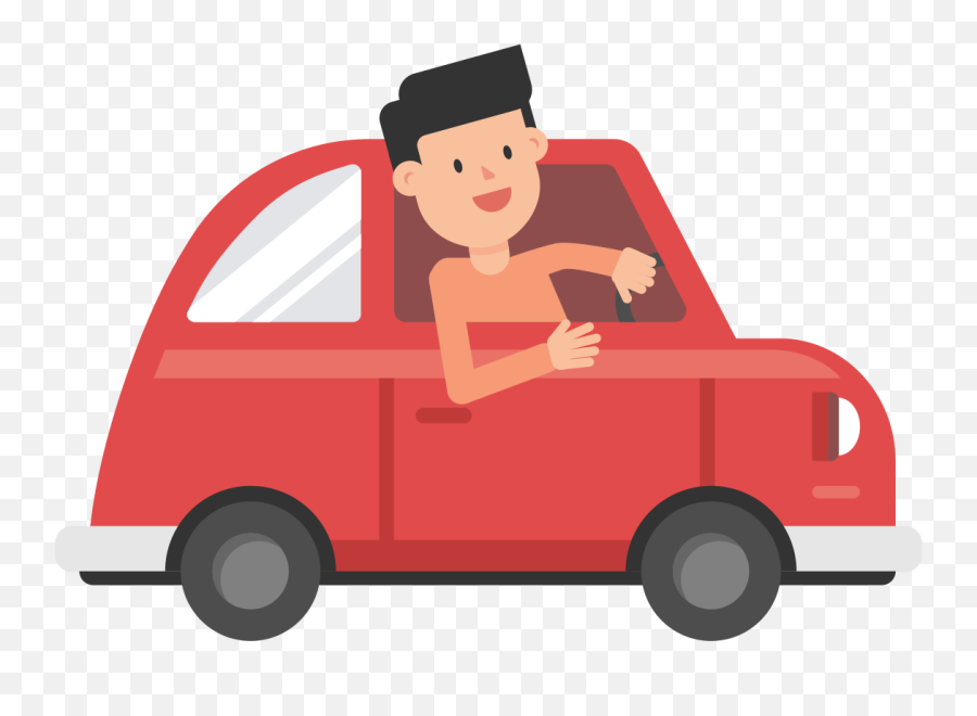 Driver Vector Car Drive Transparent - Driving A Car Cartoon Png,Drive Png