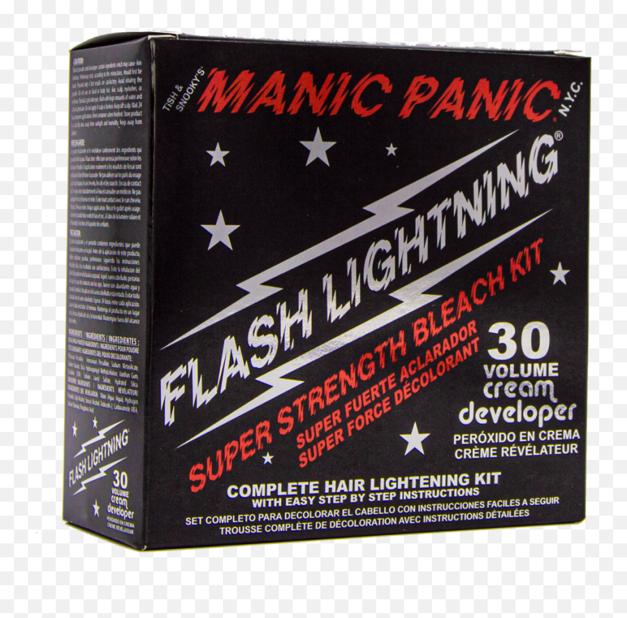 Flash Lightning Bleach Kit - 30 Volume Cream Developer Manic Panic Flash Lightning Png,Lightening Png