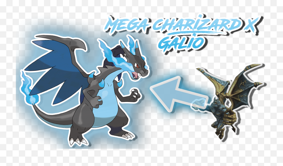Mega Charizard X Galio Map Skins - Red And Blue Charizard Pokemon Charizard Png,Charizard Png