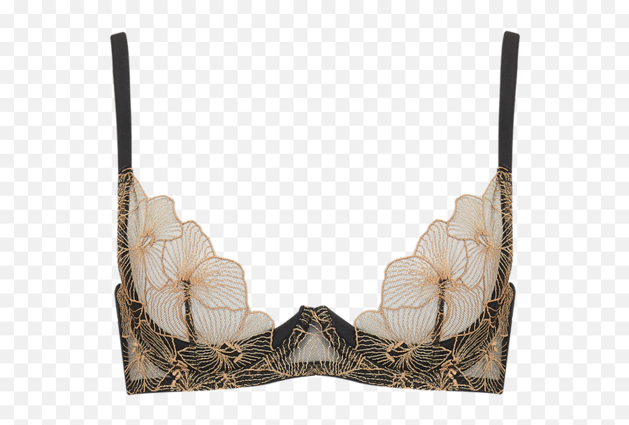 Danae Gold Plunge Bra - Coco De Mer Bra Tag Png,Bra Png