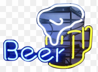 Beer Neon Signs - Effect Man Cave and Brand Logo Transparent Bar Png