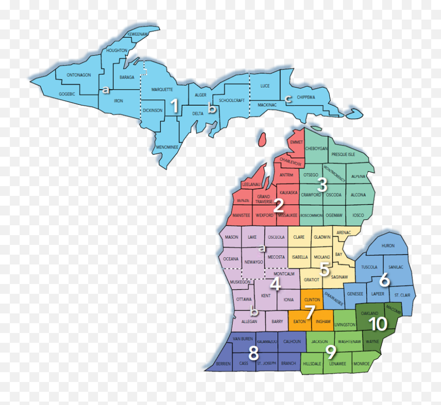 Profiling The Hot Jobs In Northeast Michigan - Discover Michigan Regions 6 And 8 Png,Michigan Outline Png