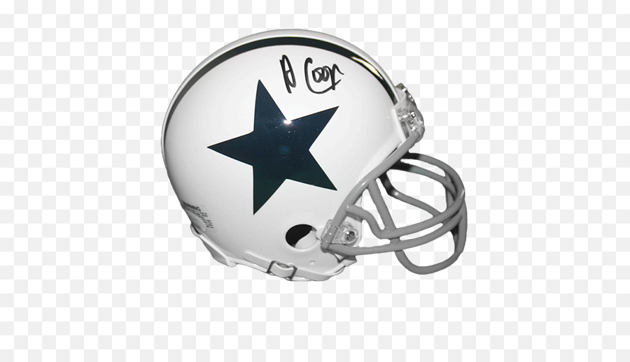 Amari Cooper 19 Dallas Cowboys White Mini Helmet Jsa - Certified Northern Cyprus Flag Icon Png,Dallas Cowboys Png