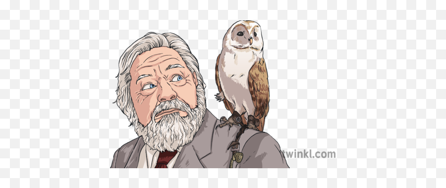 Gerald Durrell With Barn Owl Animal Conservation Madagascar - Illustration Png,Barn Owl Png