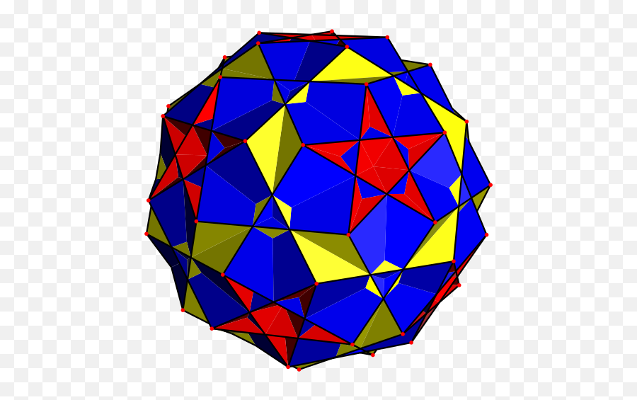 Fileomnitruncated Great Icosahedron With Red Hexagon And - Triangle Png,Blue Square Png