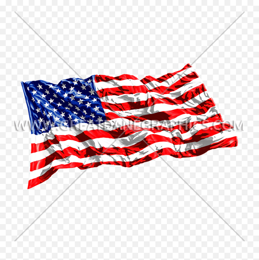 Wavy American Flag Production Ready Artwork For T - Shirt Flag Of The United States Png,American Flag Transparent Background