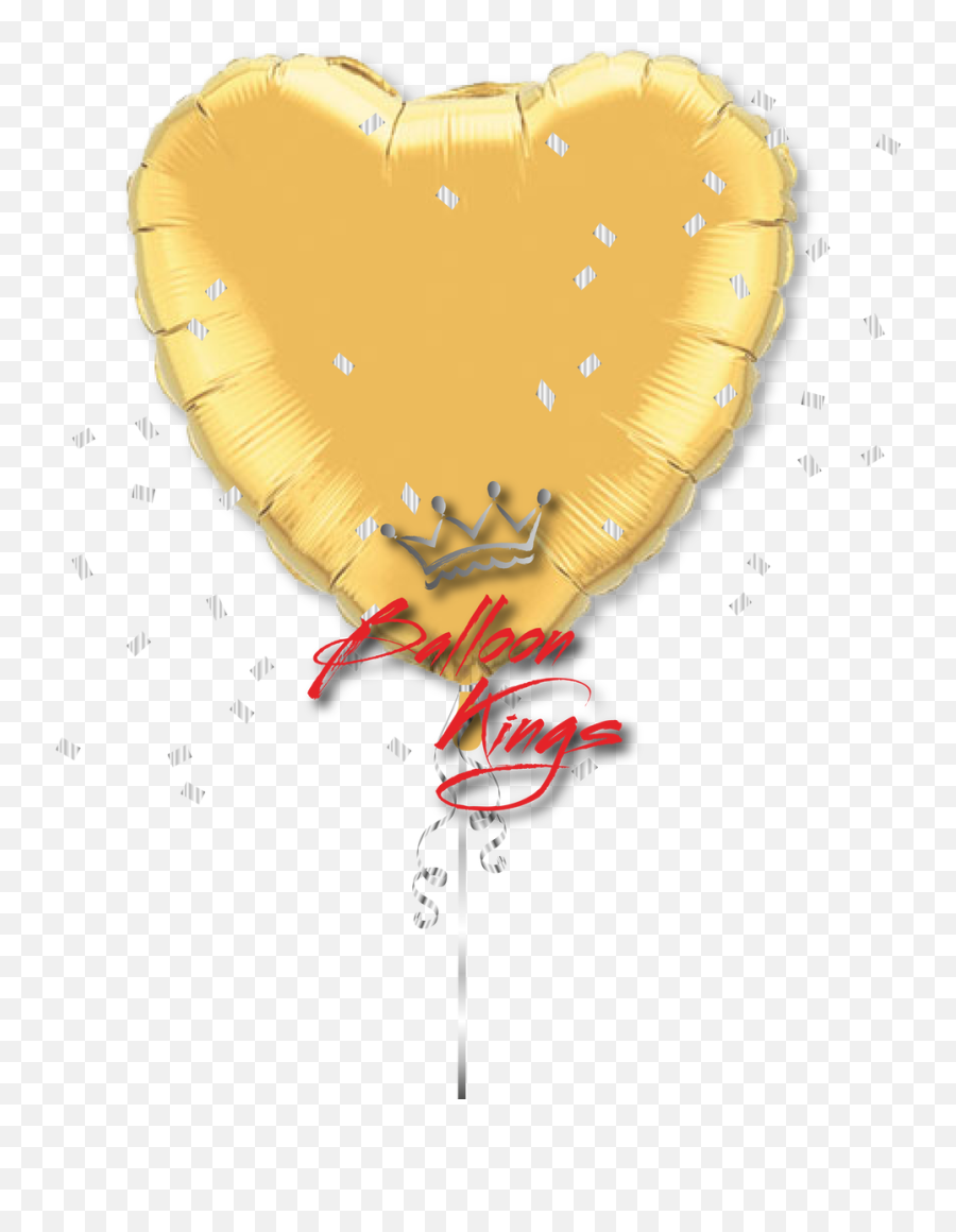 Download Hd Large Gold Heart - 5ct 18u0027u0027 Citrine Yellow Balloon Png,Yellow Heart Png