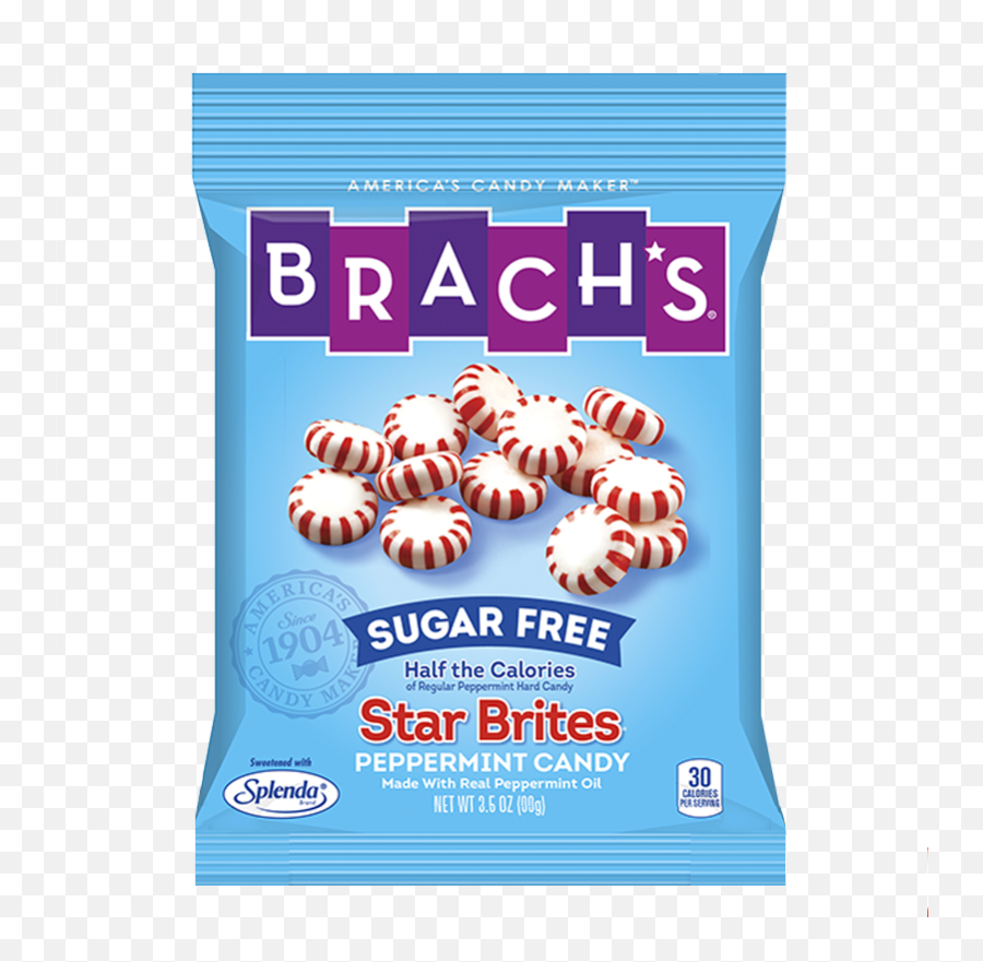Brachu0027s Sugar Free Star Brites Peppermint Hard Candy 35oz 99g - Sweets Png,Peppermint Candy Png