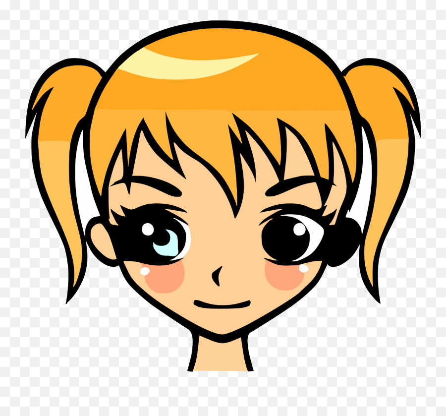 Manga Girl Svg Vector Clip Art - Svg Clipart Kz Çizimi Png,Manga Girl Png