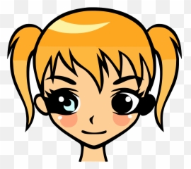 Manga Girl Svg Vector Clip Art - Clipart Kz Çizimi Png