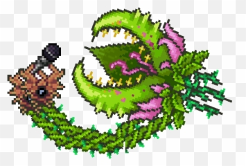 Heavy Metal Plantera Terraria Wizard - LowGif png