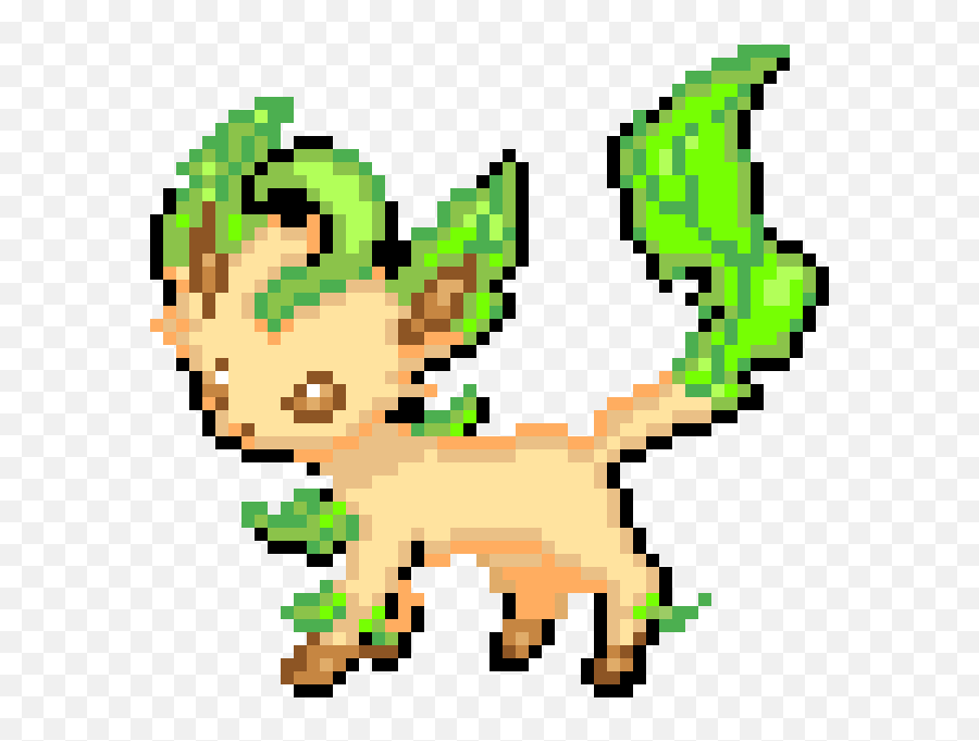 Pixilart - Leafeon By Boimcfacto Pixel Art Leafeon Png,Leafeon Png