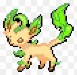 Pixilart - Leafeon By Boimcfacto Pixel Art Leafeon Png,Leafeon Png