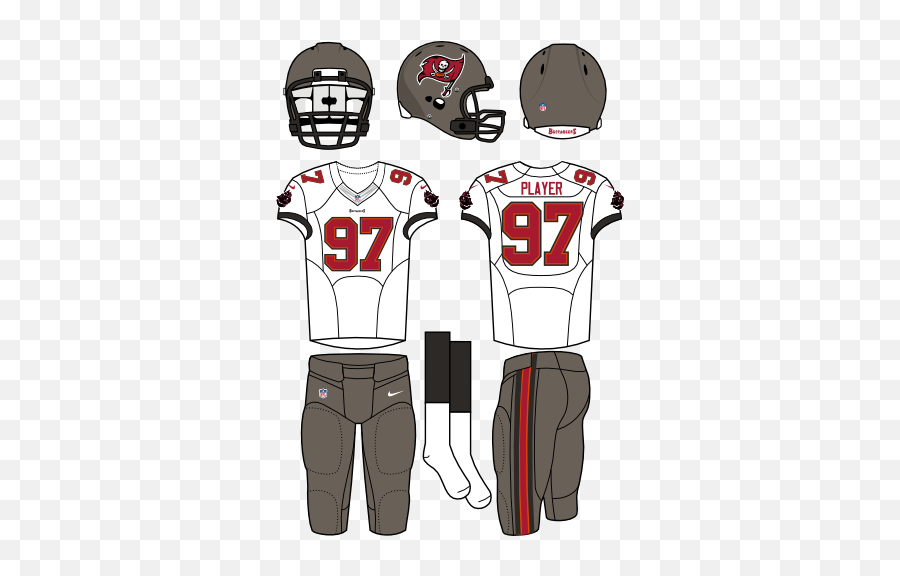 Tampa Bay Buccaneers Road Uniform - National Football League Downingtown West High School Football Png,Tampa Bay Buccaneers Logo Png