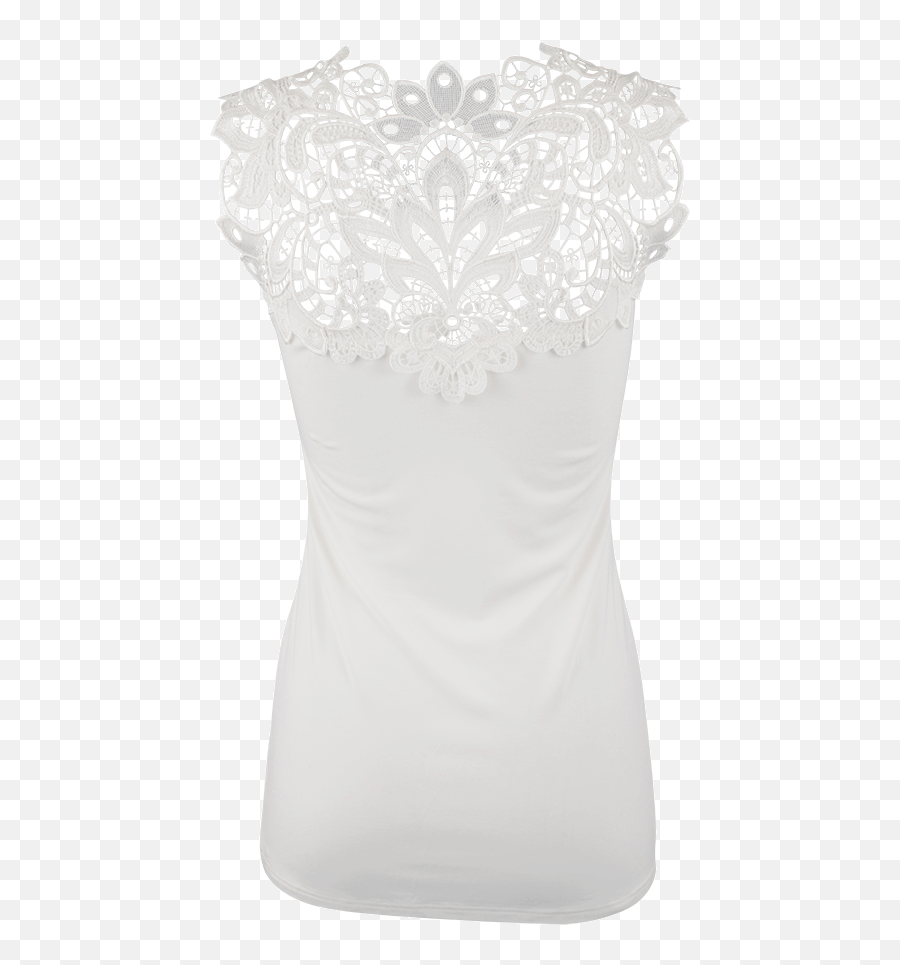 White Lace Pattern Png - Sleeveless,White Lace Png