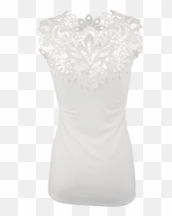 White Lace Pattern Png - Sleeveless
