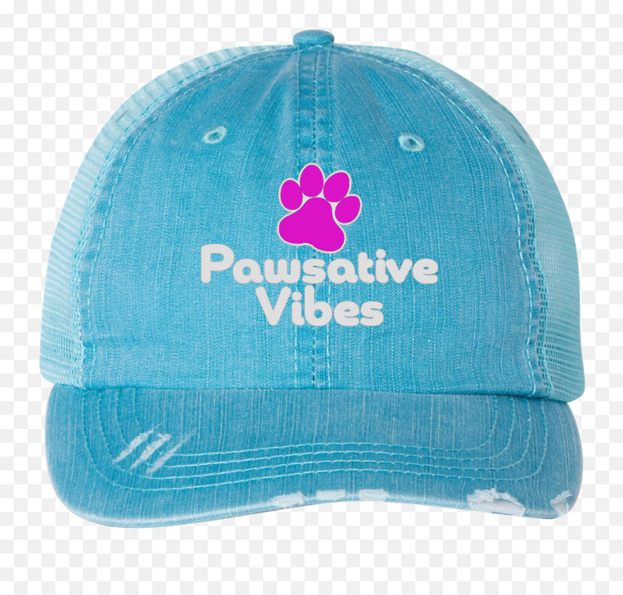Trenz Shirt Company - Womenu0027s Embroidered Pawsative Vibes Dog Baseball Cap Blue And Pink Walmartcom For Baseball Png,Pink Dog Logo