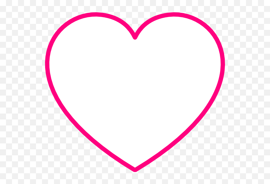 Gray Heart With Pink Outline - Red Heart Outline Black Red Heart Shape Outline Png,Heart Outline Png