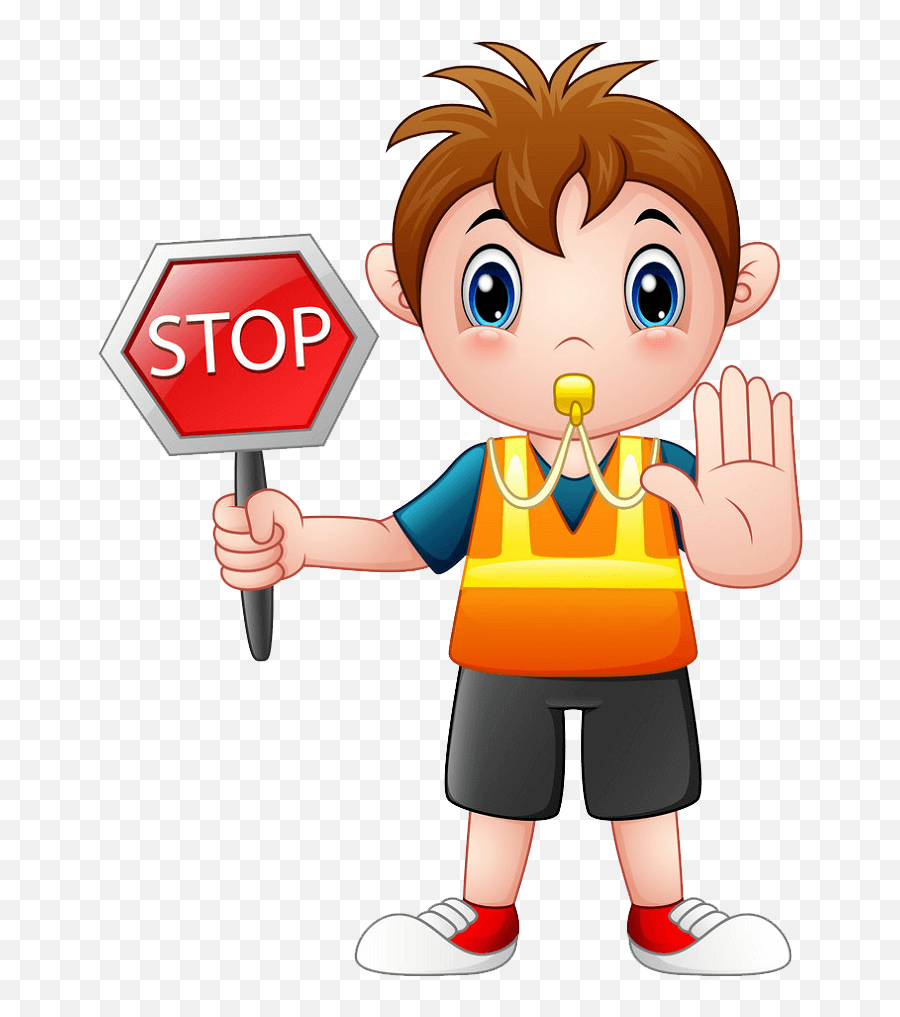 Boy Holding Stop Sign Clipart Transparent - Clipart World Stop Sign Cartoon Png,Transparent Photo
