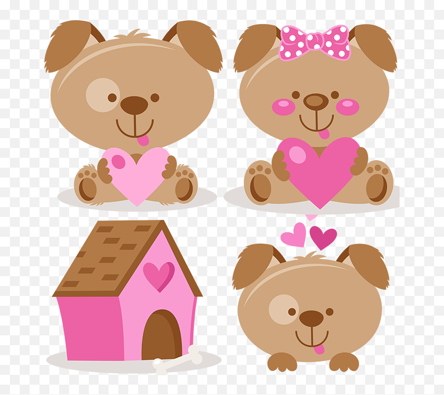 Dotd Puppy Love - Cute Girl Valentine Clipart Transparent Png,Puppy Love Icon