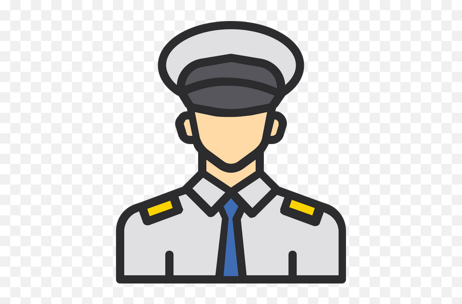 Free Navy Captain Colored Outline Icon - Navy Old Captain Icon Png,Captain Icon