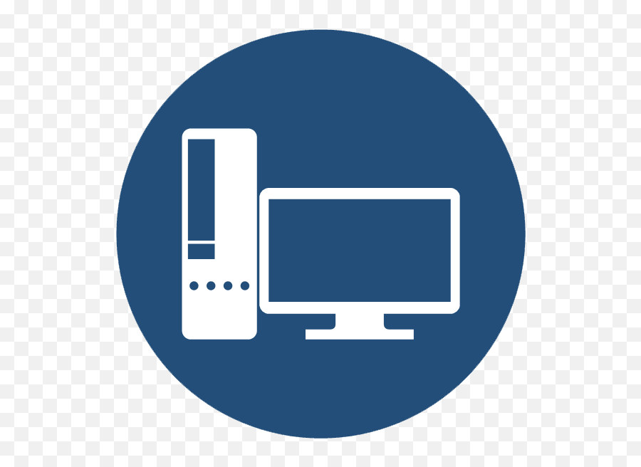 Download Computer Desktop Solution - Information Technology Round Computer Icon Png,Icon For Technology