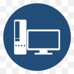 Download Computer Desktop Solution - Information Technology Round Icon Png