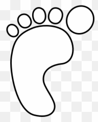 Gnome Foot White Clip Art - vector clip art Footprint Clipart png