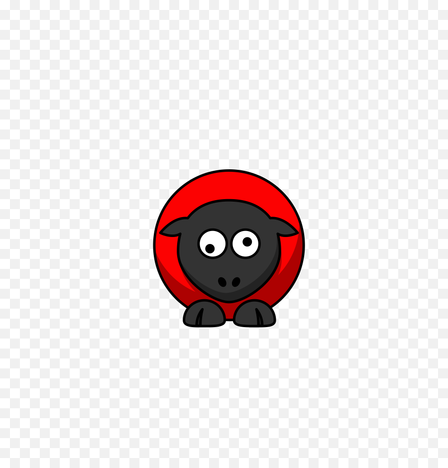 Sheep - Red On Red On Black Googly Eyes Clip Art At Clker Cartoon Buffalo Png,Googly Eyes Png