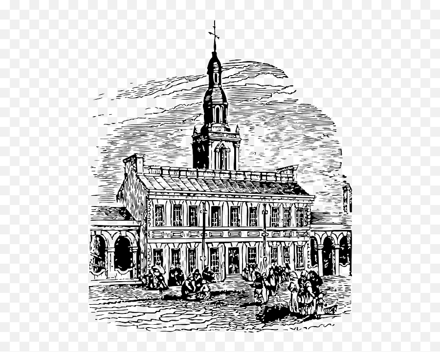 Building Drawing Government History Independence - Independence Hall Transparent Png,Independence Png