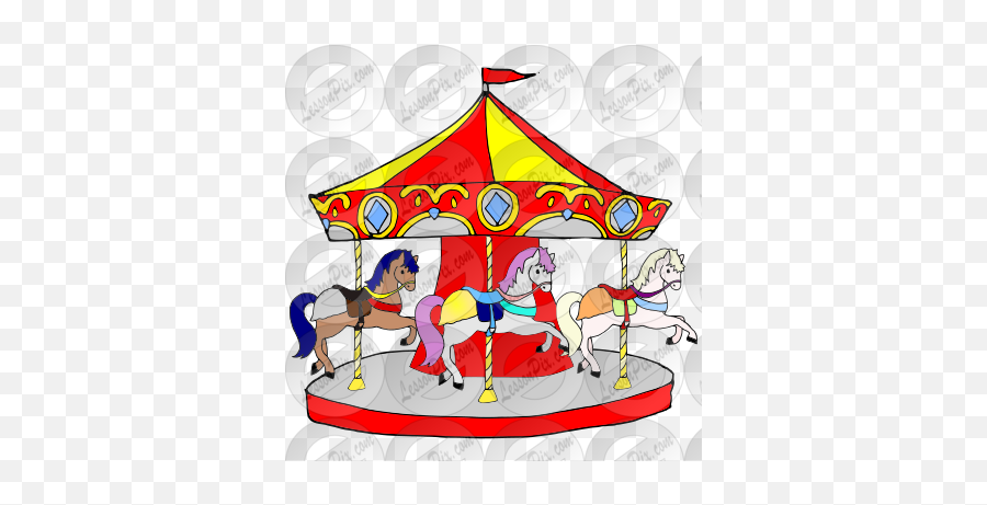 Carousel Picture For Classroom Therapy Use - Great Png,Merry Go Round Icon