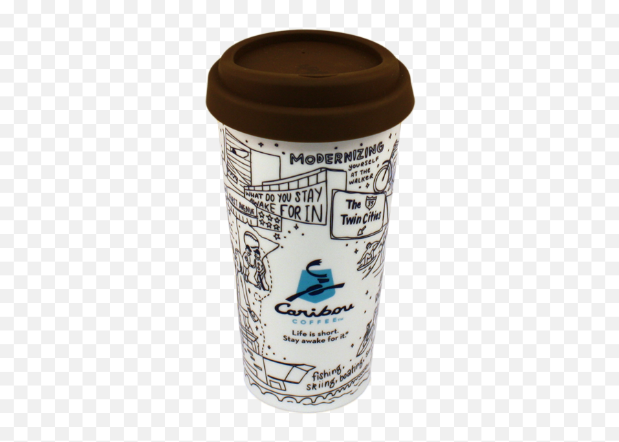 Download Hd Twin Cities Tumbler 16oz - Caribou Coffee Cup Caribou Coffee Png,Caribou Png