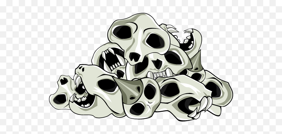 pile of dog bones drawing