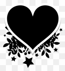 Silhouette Heart Black - Love Symbol Drawing png