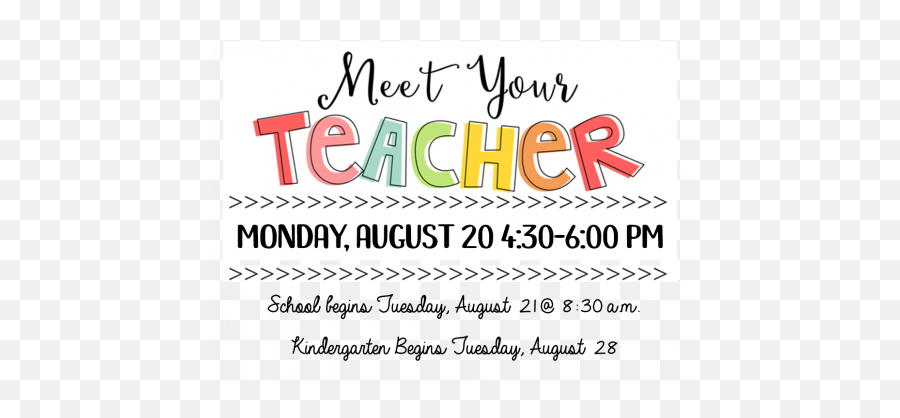Meet Teach And School Starts - Poster Png,Starts Png
