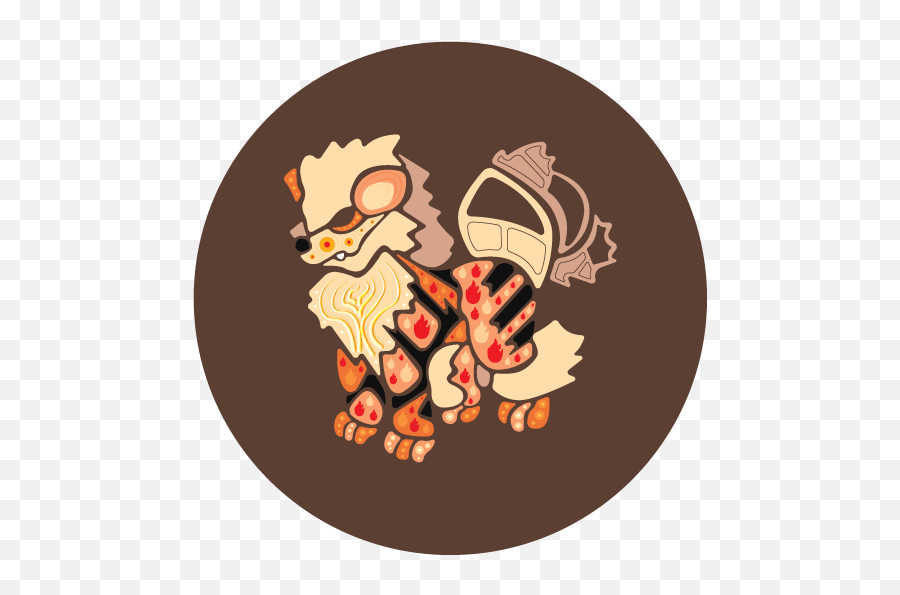 Arcanine Button Izel Studios - Cartoon Png,Growlithe Png