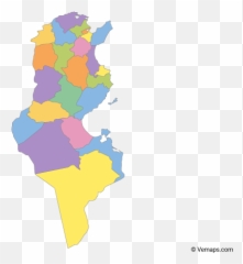 Map Of Tunisia With Governorates - Tunisia Map Png,Vectorise Png