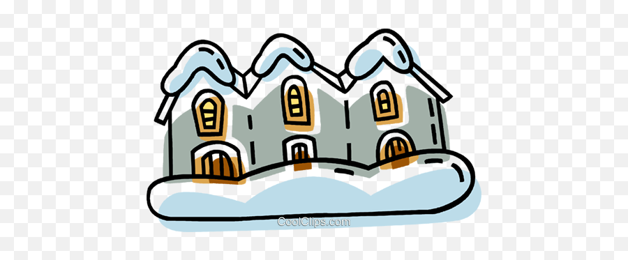 Houses In A Row After Snow Fall Royalty Free Vector Clip - Clip Art Png,Snow Falling Png